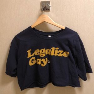 Vintage American Apparel Crop Tee (L) 🌈